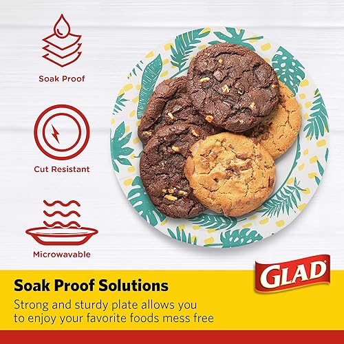 Miniatura 3 de Glad - Platos de papel desechables cuadrados para todas las ocasiones