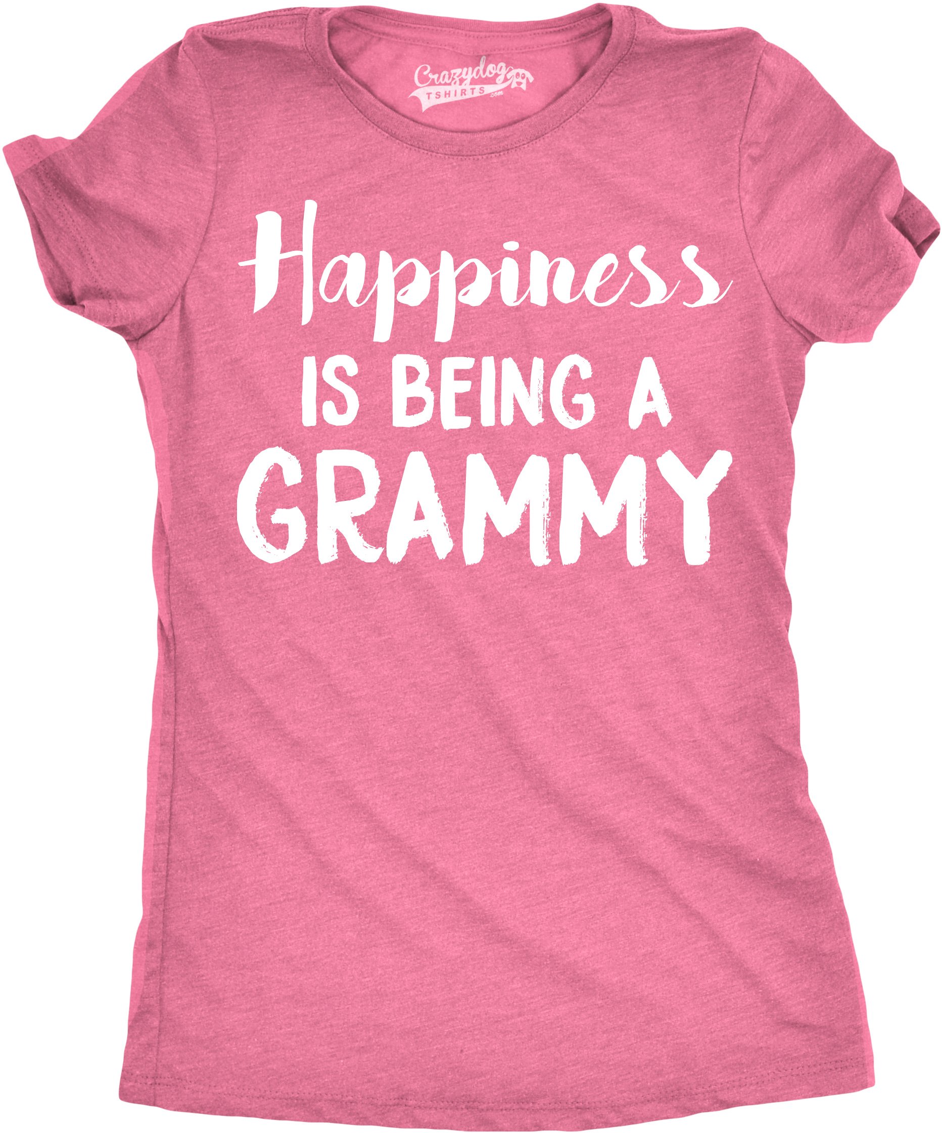 Crazy Dog T-ShirtsWomens Happiness is Being a Grammy Funny T Shirt Gift Grandmother for Grandma