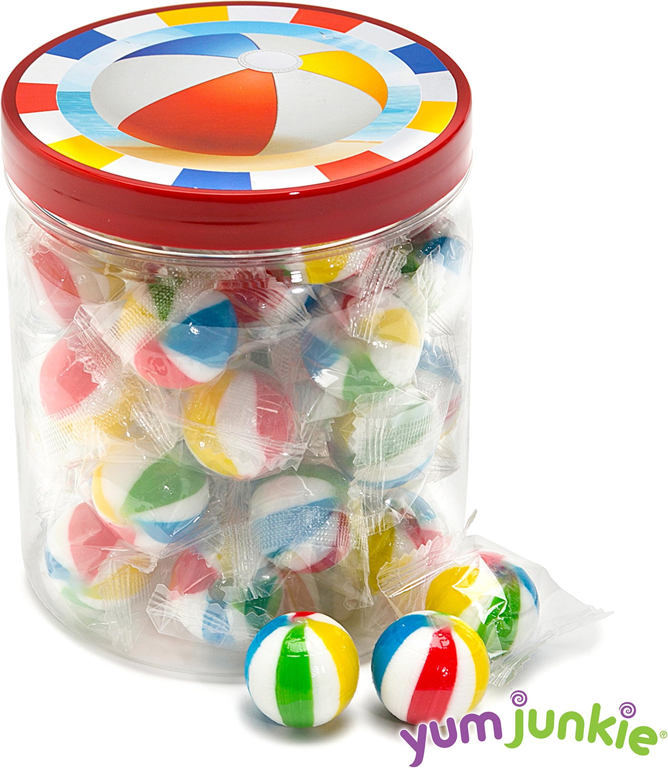 Sassy Spheres Jumbo Beach Balls Hard Candy: 35-Piece Jar