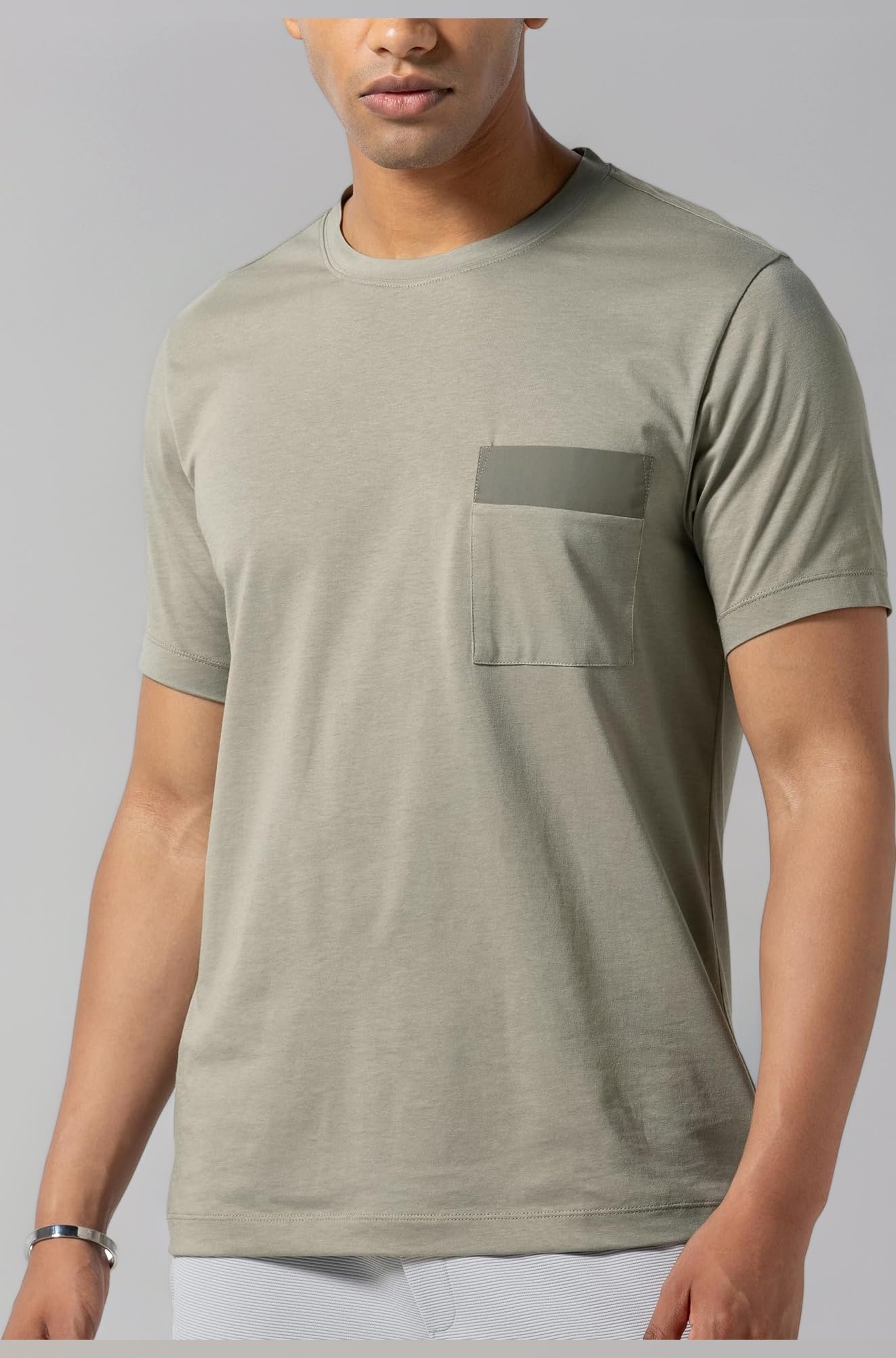 DAMENSCH Regular Fit Cotton Blend Tshirt Half Sleeve Crew Neck Comfortable Casual Lightweight Premium Vortex Elemental Breeeze Tshirts for Men Pack of 1