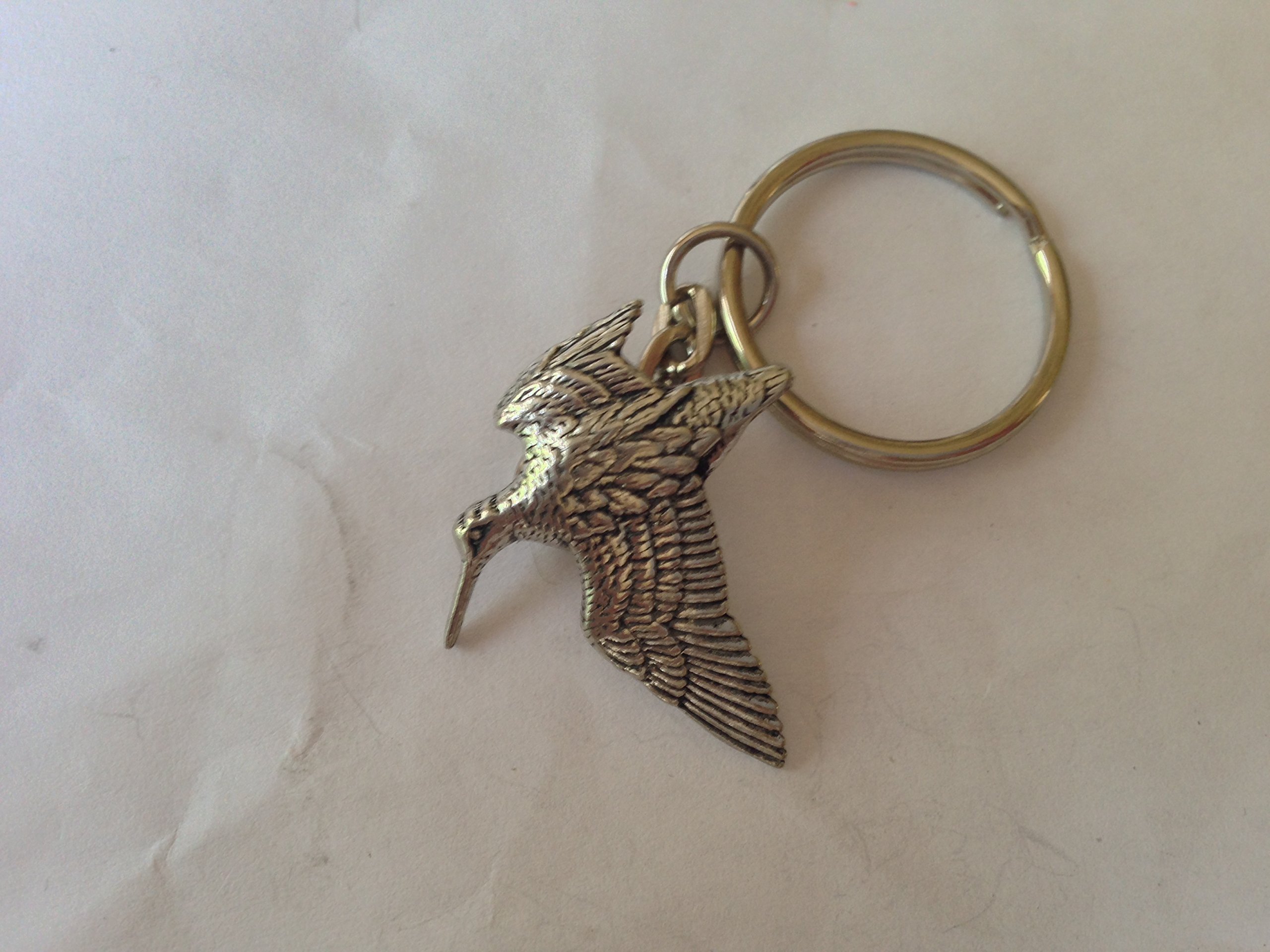 B10 Woodcock made of fine English Pewter on a split ring key-ring Handmade with prideindetails gift packed handmade in sheffield