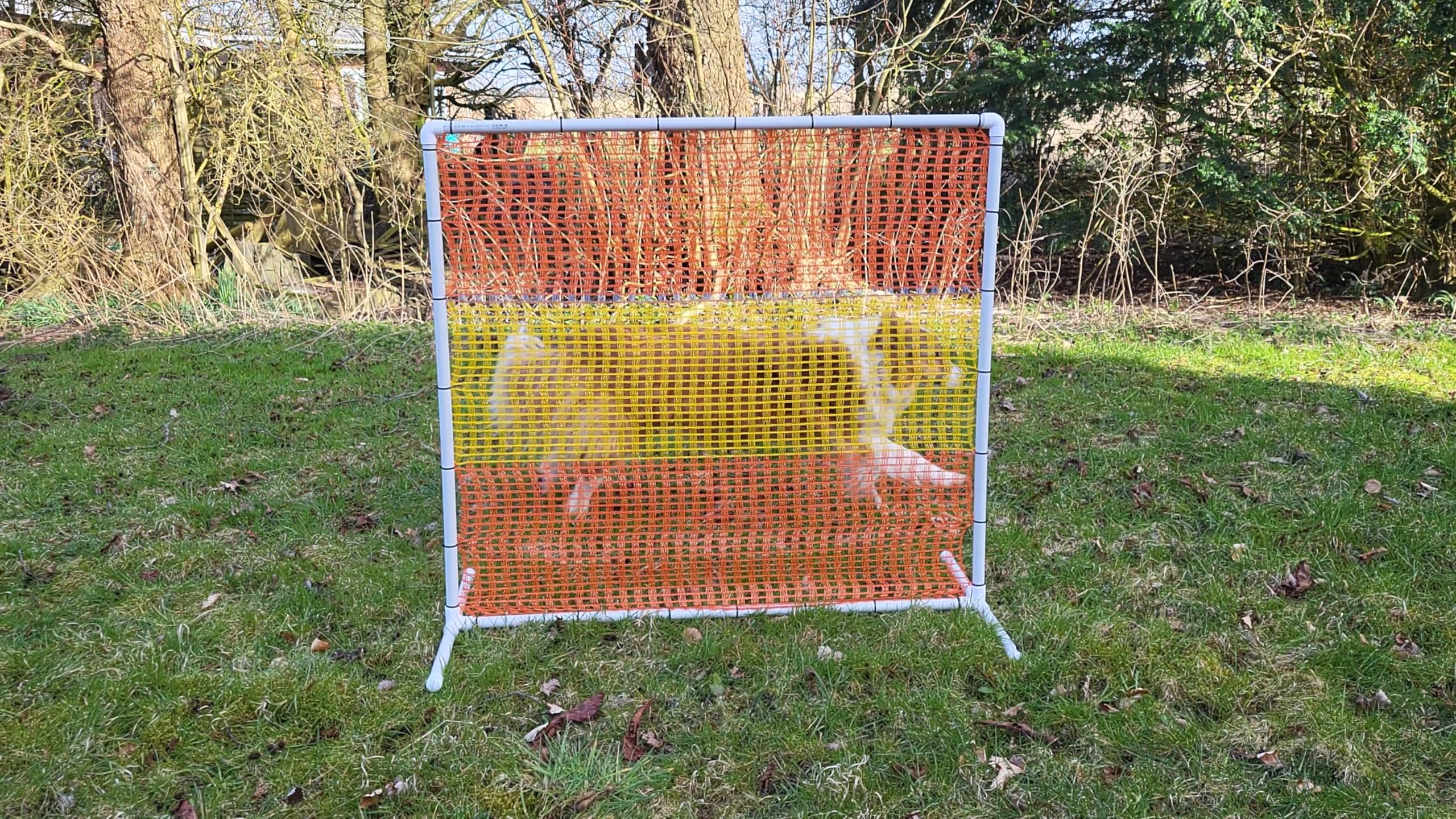 NADAC HOOPERS Lot de 2 clôtures d'agilité en PVC Conforme VDH Jaune/Orange 1,05 m x 1,15 m x 1,15 m 1,4 kg Masques Grossiers d'extérieur pour Chiens de Toutes Tailles