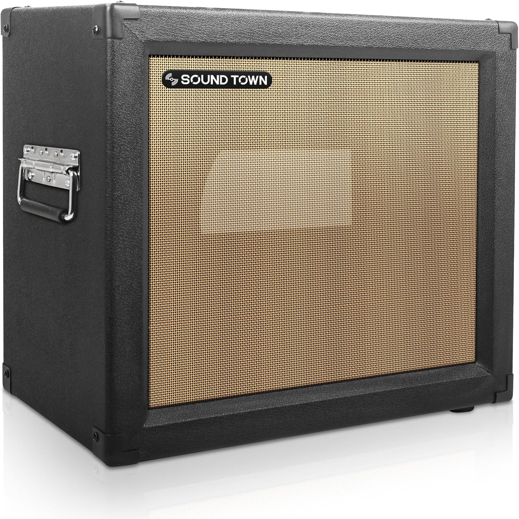 1 x 12" Empty Open-back Guitar Speaker Cabinet, w/Birch Plywood Construction, Black Tolex, Wheat Cloth Grill, Compatible w/Celestion/Eminence Speakers (GUC112OBBK-EC)