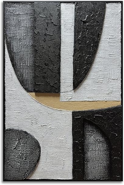 AMAZON: Black Framed Textured Wall Art | 24x36 Inches