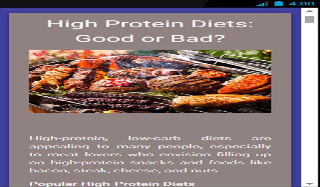 The Good and Bad of High Protein for Android