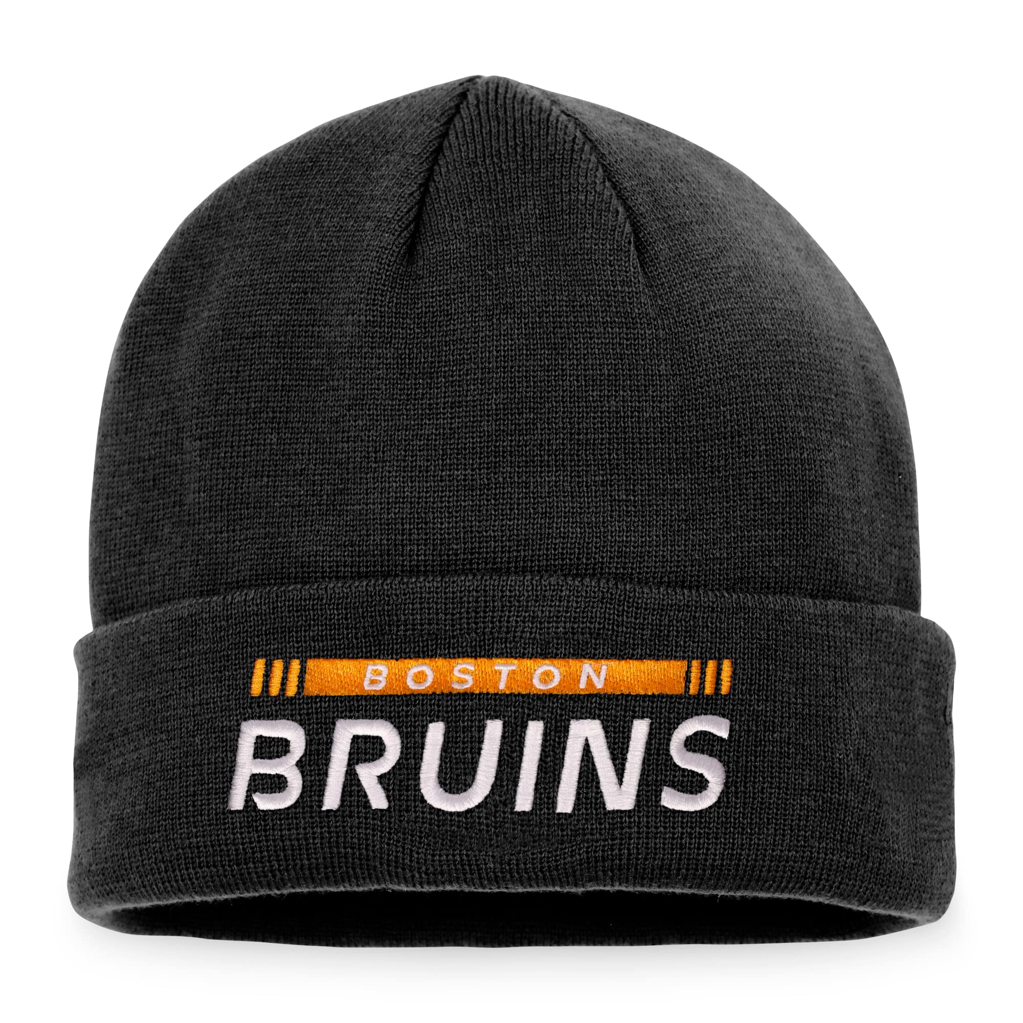 Fanatics NHL Authentic Pro Game Train Cuffed Knit Boston Bruins Beanie Mütze Wollmütze