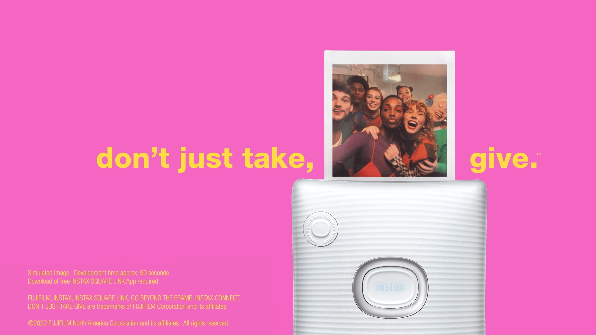 Fujifilm INSTAX Square Link Smartphone Printer - Ash White