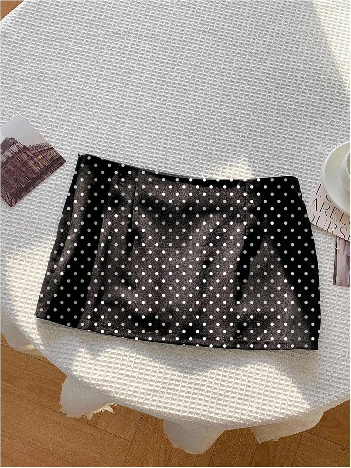 MakeMeChic Women's Polka Dots Mini Skirt Low Waisted Bodycon Y2K Skirts - Image 2