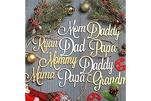 Amorita Personalized Wooden Christmas Stocking Name Tags