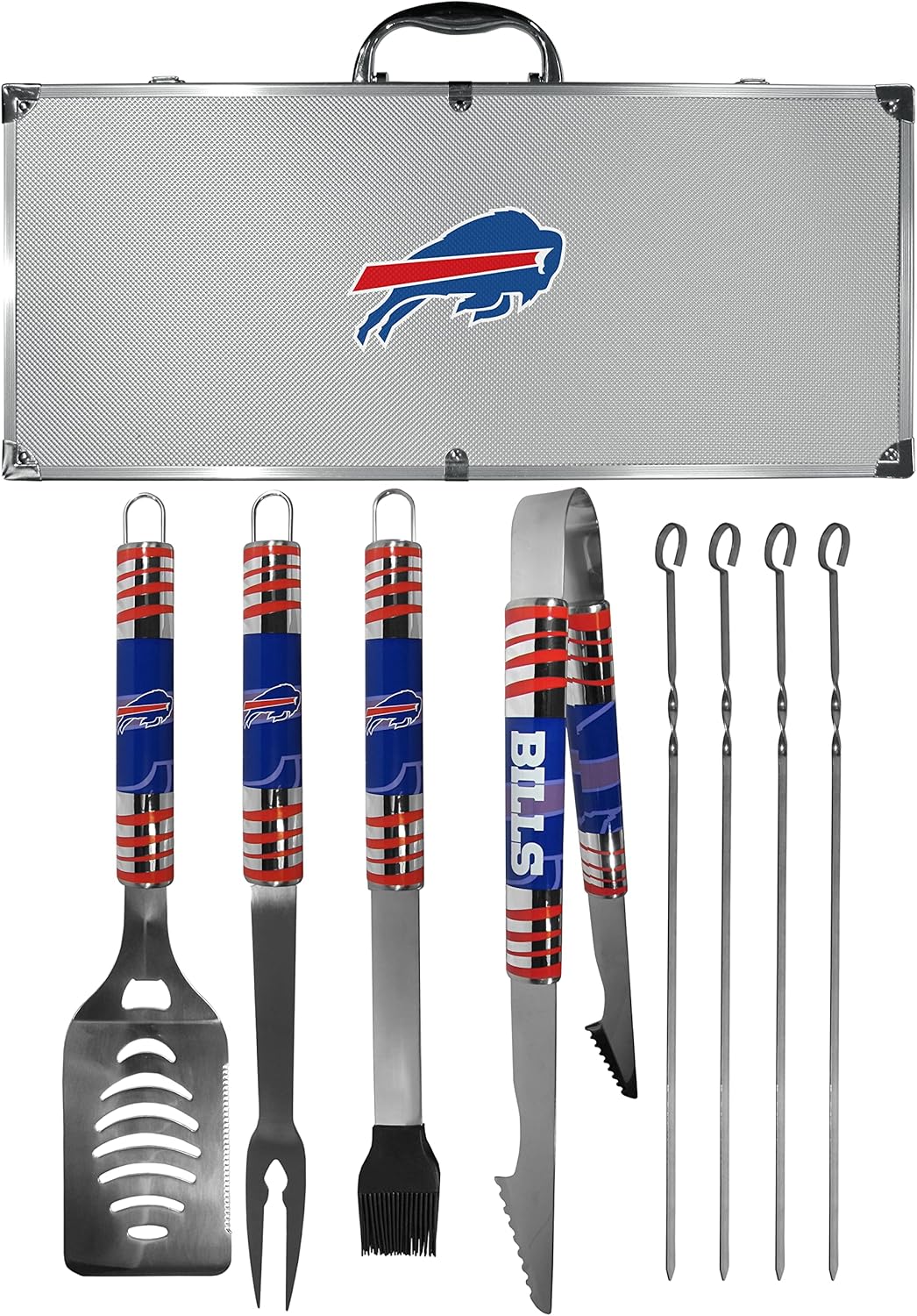 NFL Siskiyou Sports Fan Shop Buffalo Bills Steel Tailgater BBQ Set w/Case 8 piece Gray 8 91sNFwgYOoL. AC SL1500