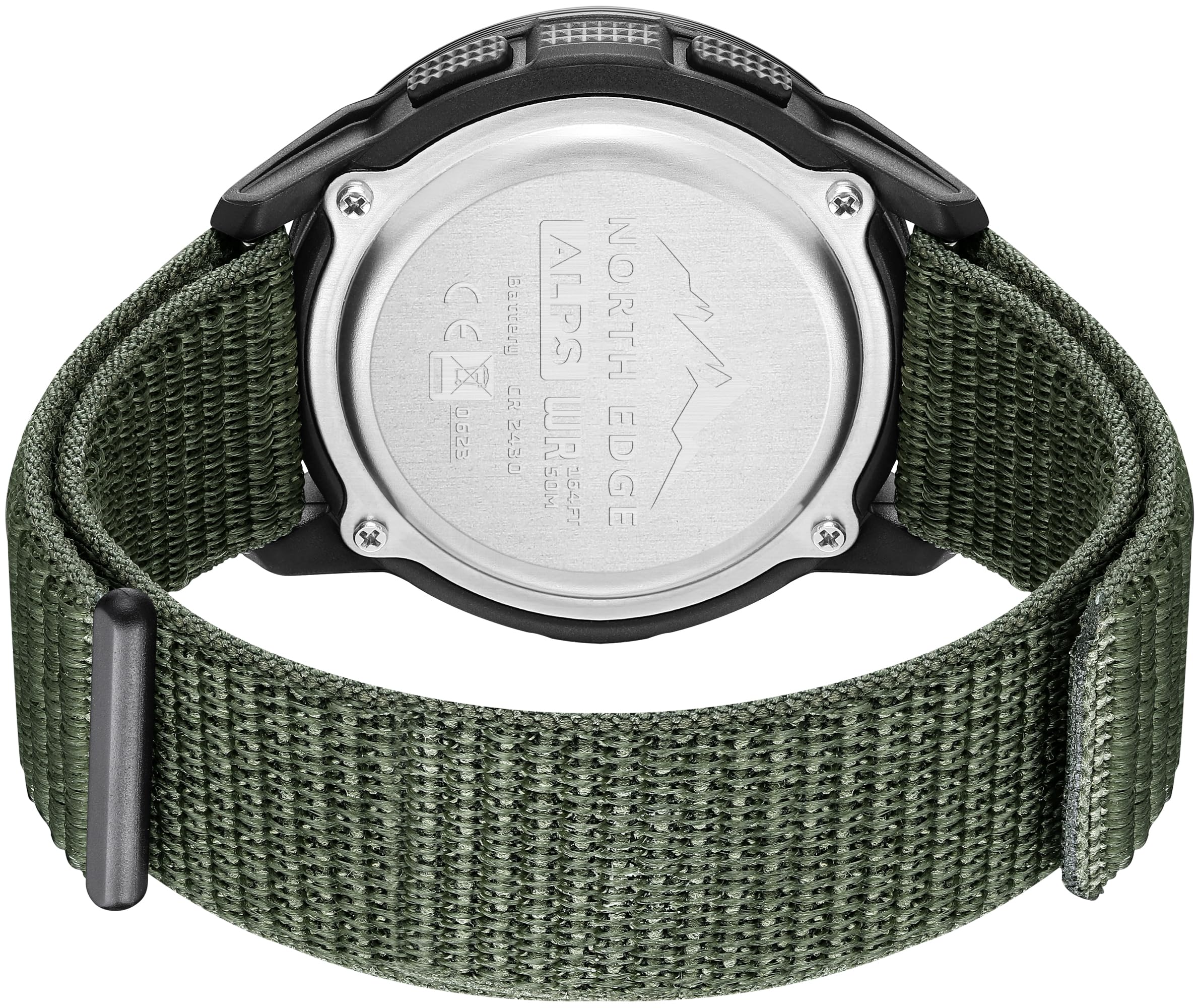 NORTH EDGE Zegarki męskie Zegarki wojskowe dla mężczyzn Wodoodporne zegarki na rękę z włókna węglowego Data Wyświetlacz Nylon Army Tactical Sports Minimalist Watches