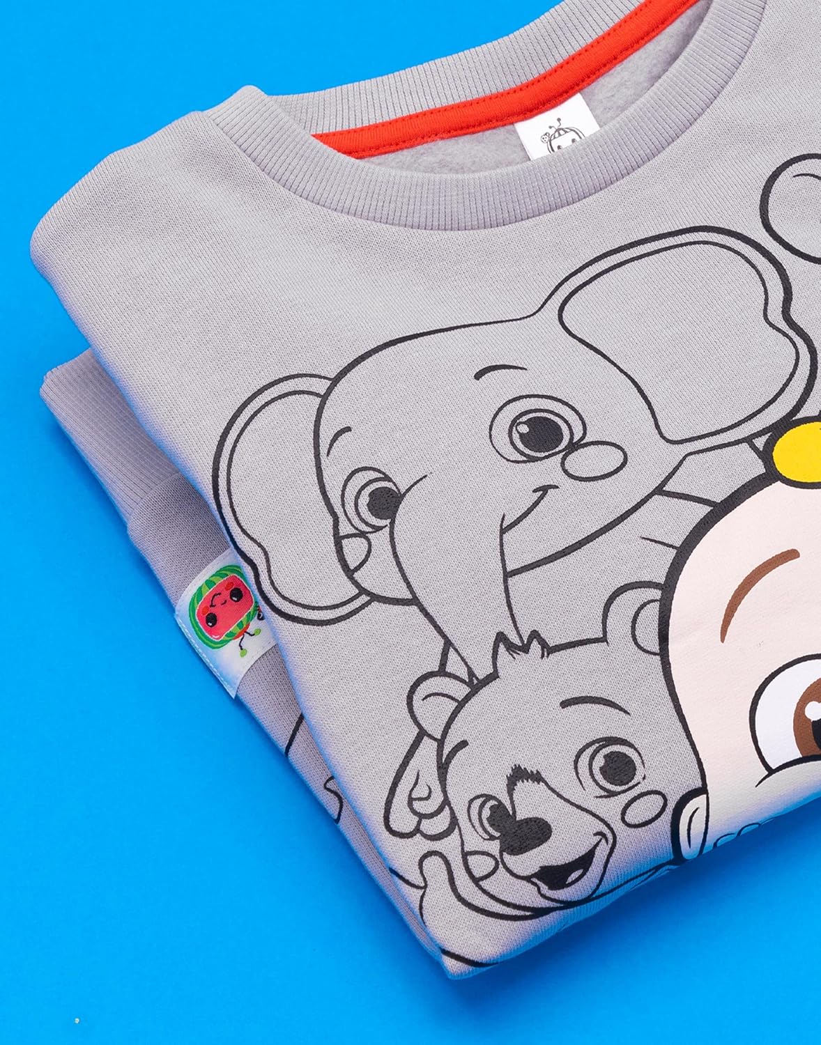 CoComelon Sweatshirt Kids Babies Toddlers Animal Characters Grey Jumper