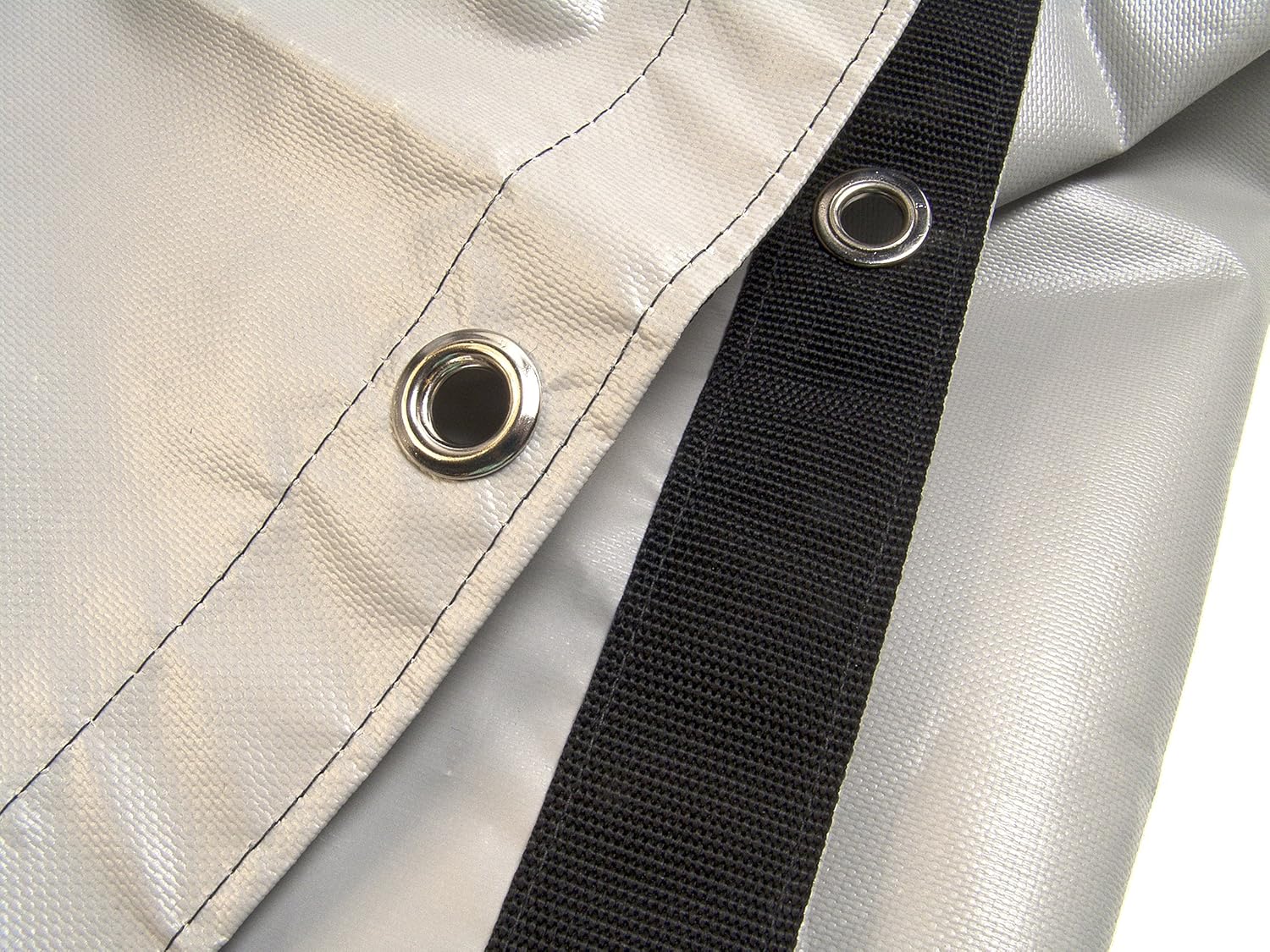 Tarp, Gray, Durable, Waterproof, 10 Oz. Vinyl w/Reinforced Edges (5' X 5' Feet)