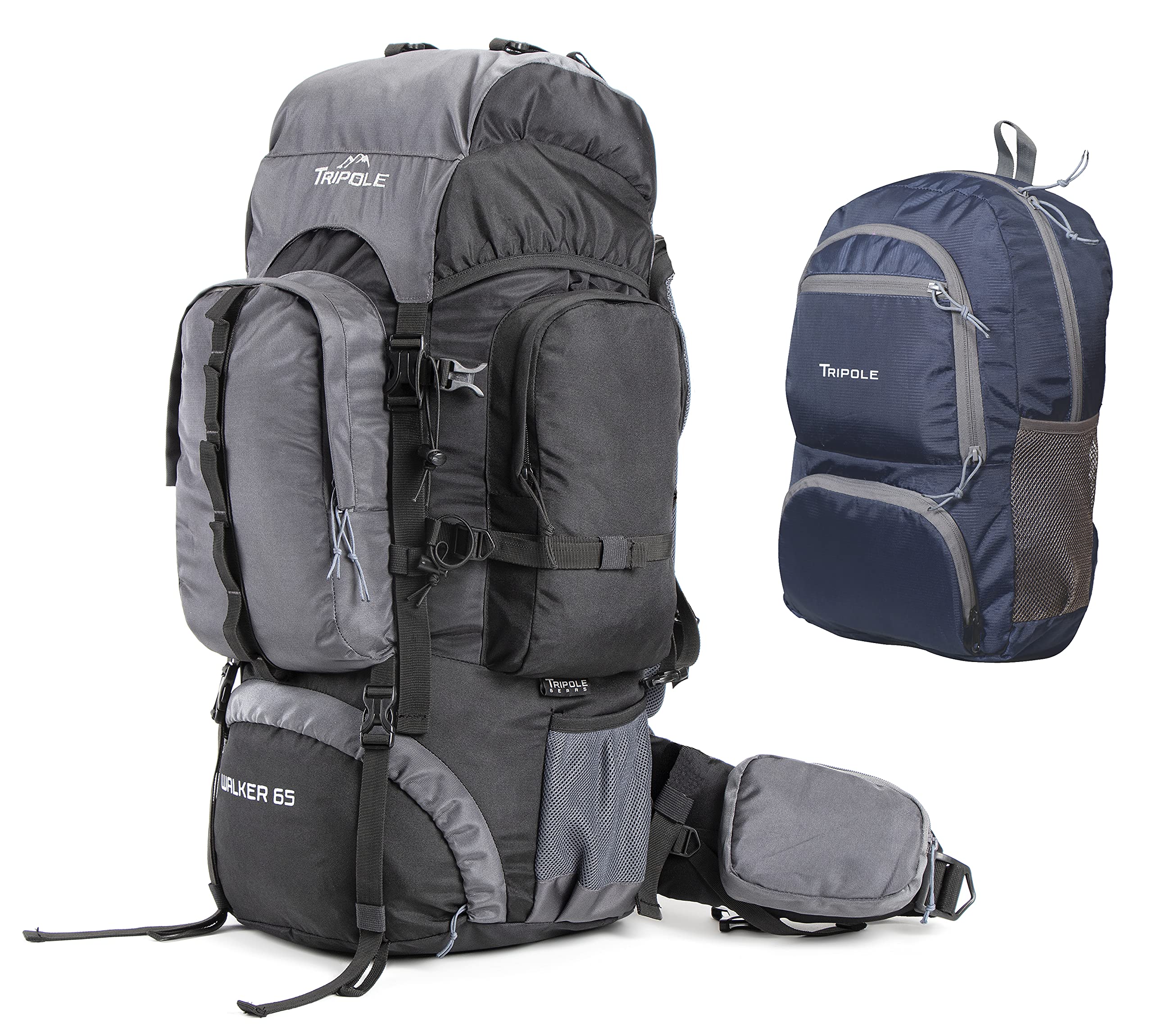 Buy TriPole Walker 65 Litres Rucksack with 20 Litre Foldable Day Pack
