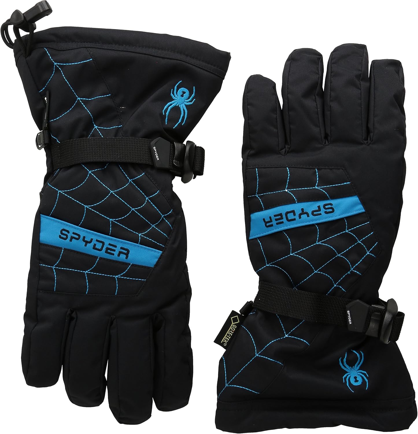 Spyder Overweb GoreTexSki Glove, Black/Electric Blue, Large at Amazon