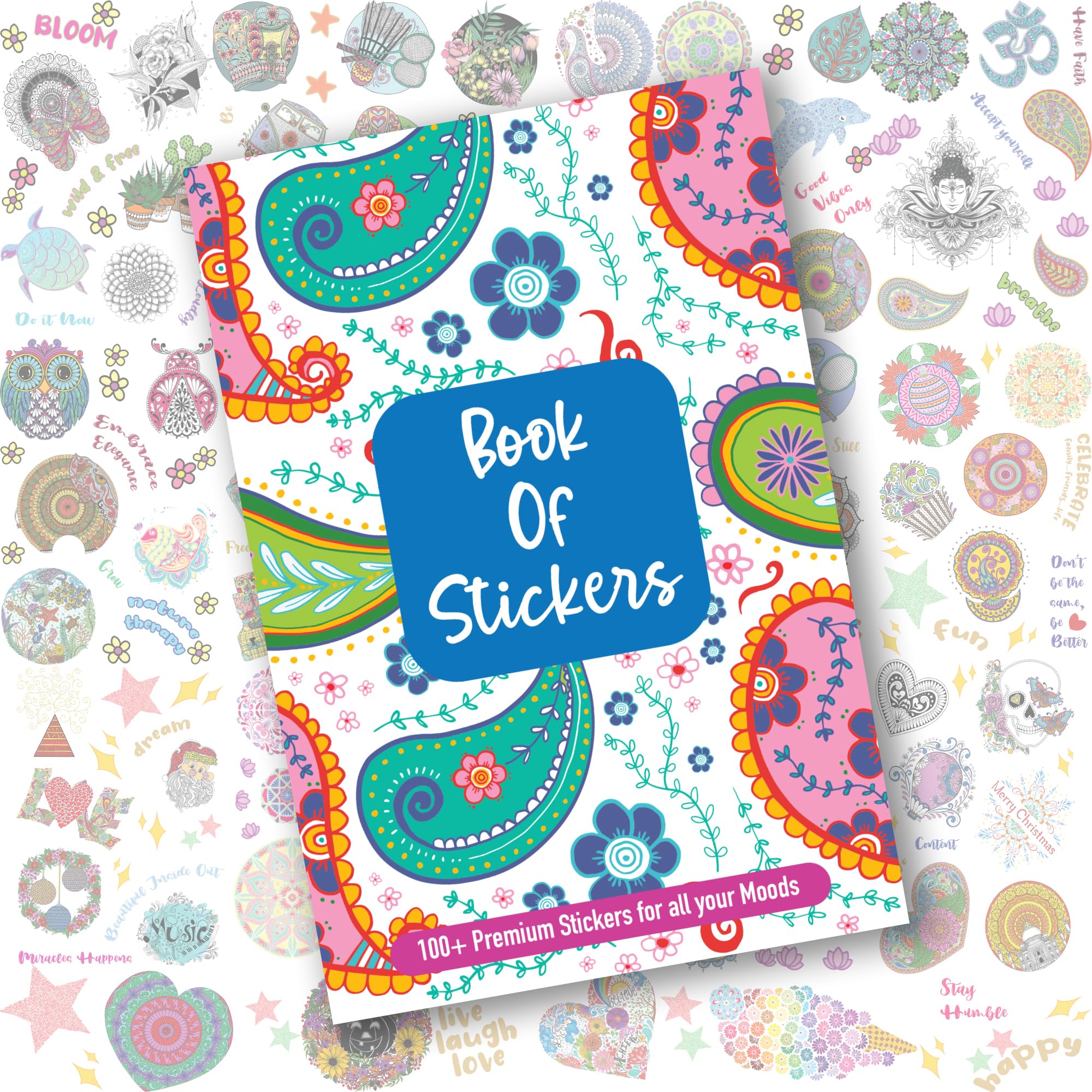 Sponsored Ad - Ambiyaa Pack of 142 Assorted Handmade DIY Vinyl Waterproof Stickers for Scrapbooking/Laptop/Phone/Luggage/Fridge/Bottle/Skateboard/Guitar/Toys