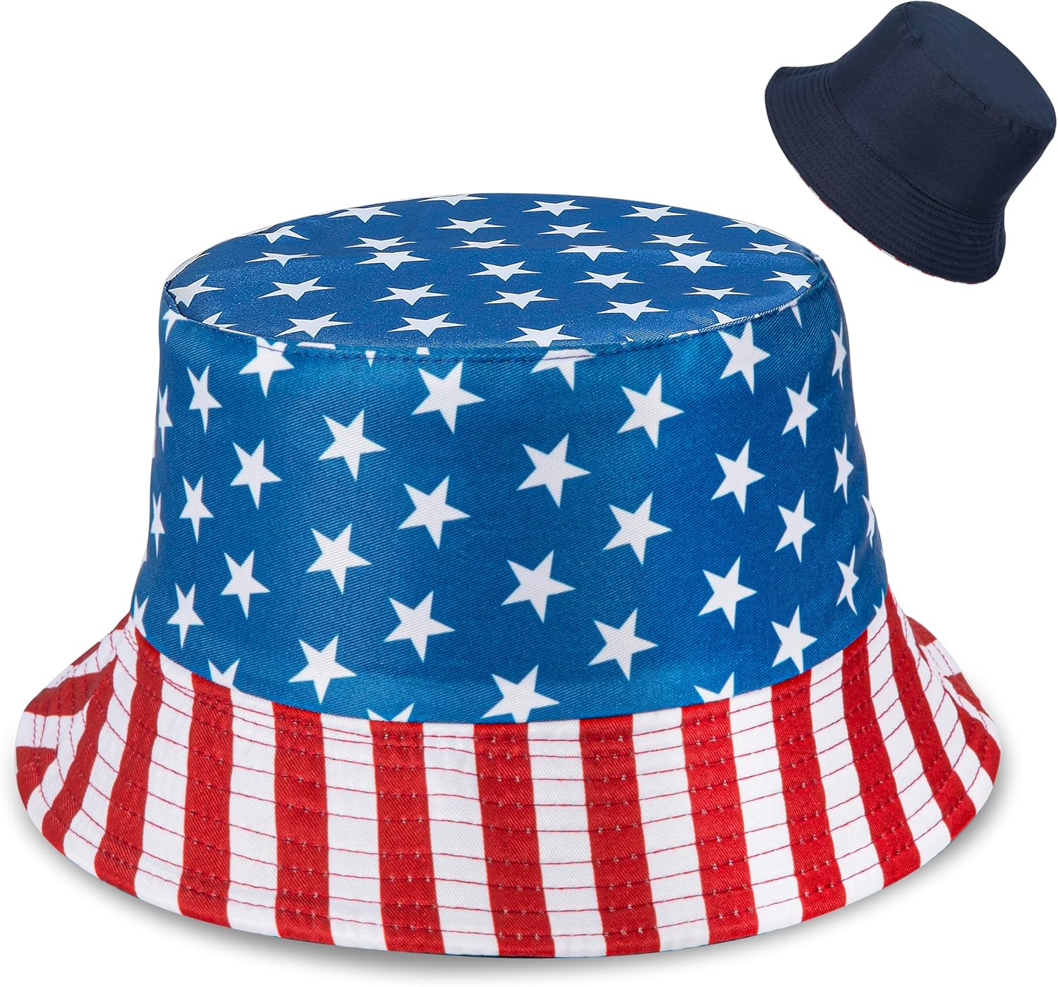 American Flag Bald Eagle Bucket Hat for Women Men Packable USA 4th of July Fisherman Hats Outdoor Sun Caps