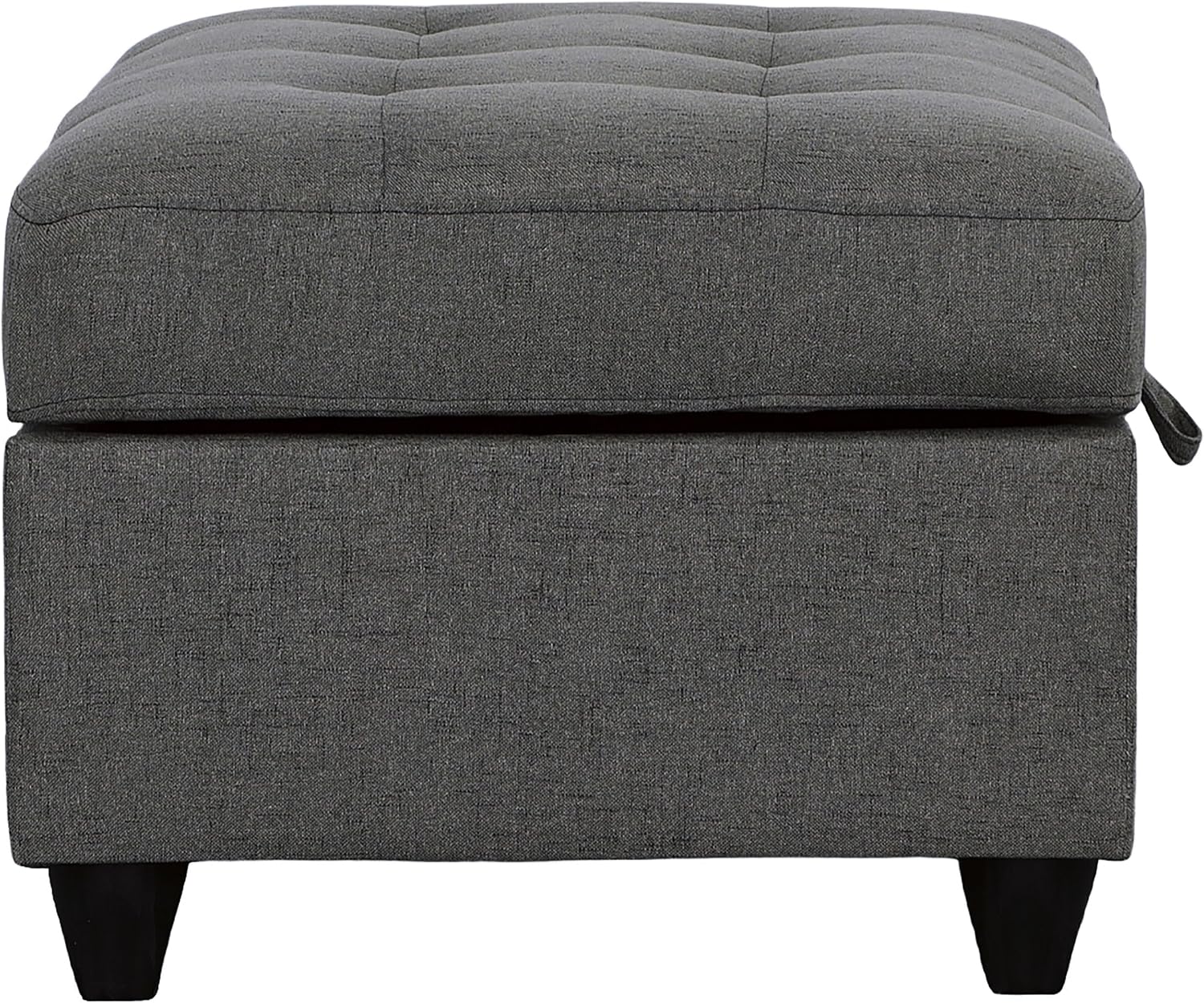 Coaster Home Furnishings - Stonenesse - Rectangular Upholstered Storage Ottoman with Lift-Top and Tufted Design - Living Room, Family Room - Gray - 500414