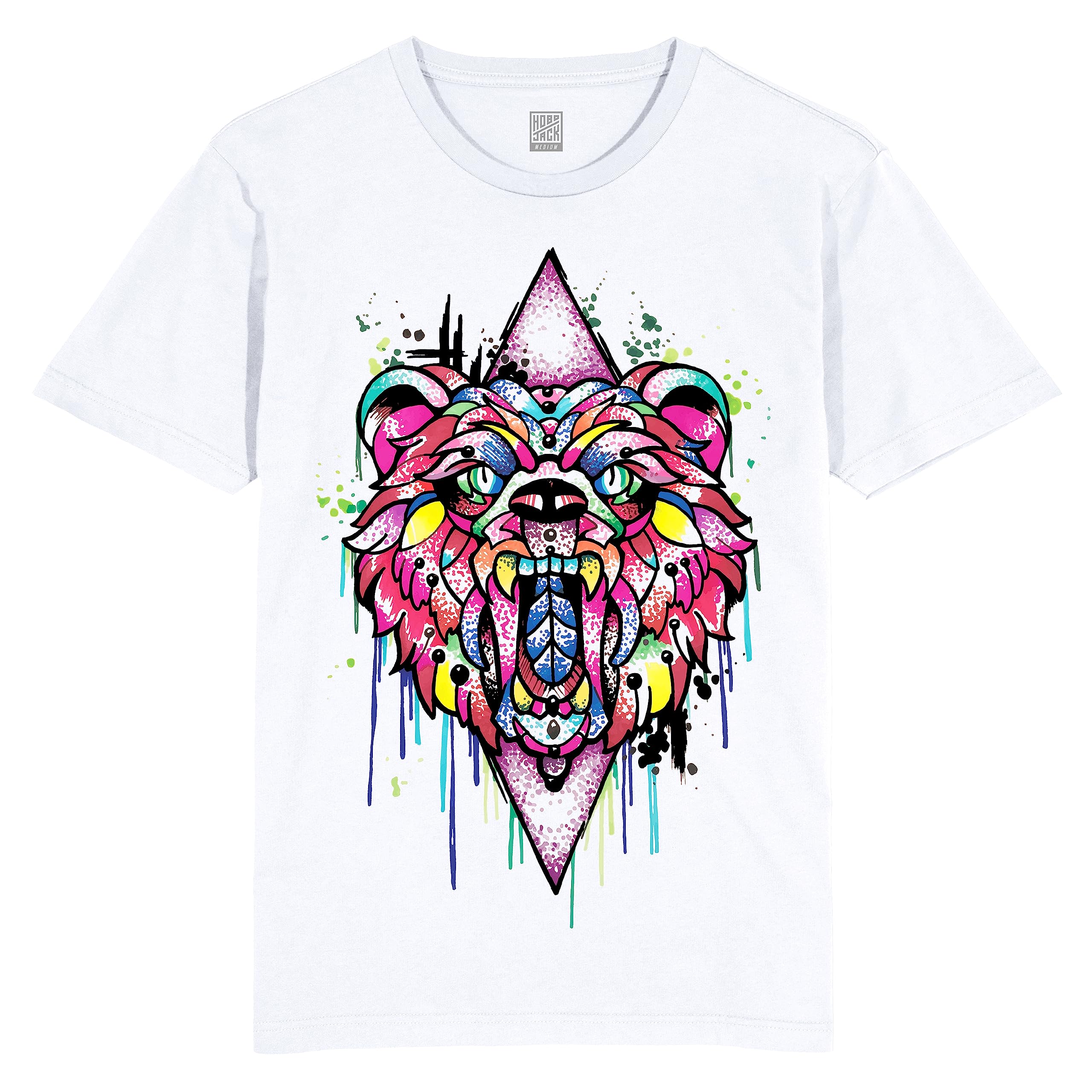 Hobo Jack Men's White ~ Shane Craig - Heart Of The Bear ~ Tee T-Shirt (Small)