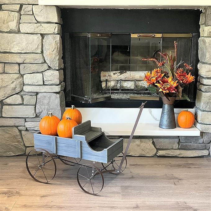 Whether you place it on your porch, patio, or in your garden, the Shine Company Decorative Wagon Garden Planter is sure to add a touch of whimsy and beauty to your outdoor space. Its compact size and unique design make it an ideal choice for those looking to add a decorative element to their outdoor plant displays. Description by ChatGPT.