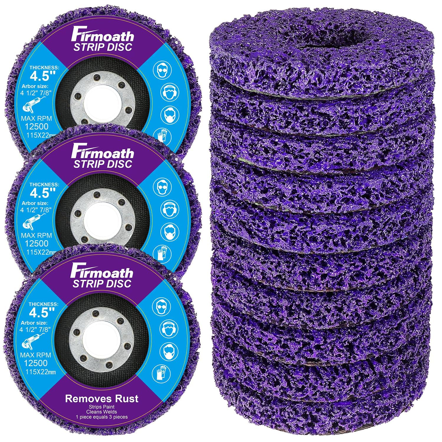 4.5 Inch Strip Discs Stripping Wheel,10Pack Rust Remover Angle Grinding Discs for Clean and Rust Remove,Paint Strip,Coating Quick Abrasive, Welds