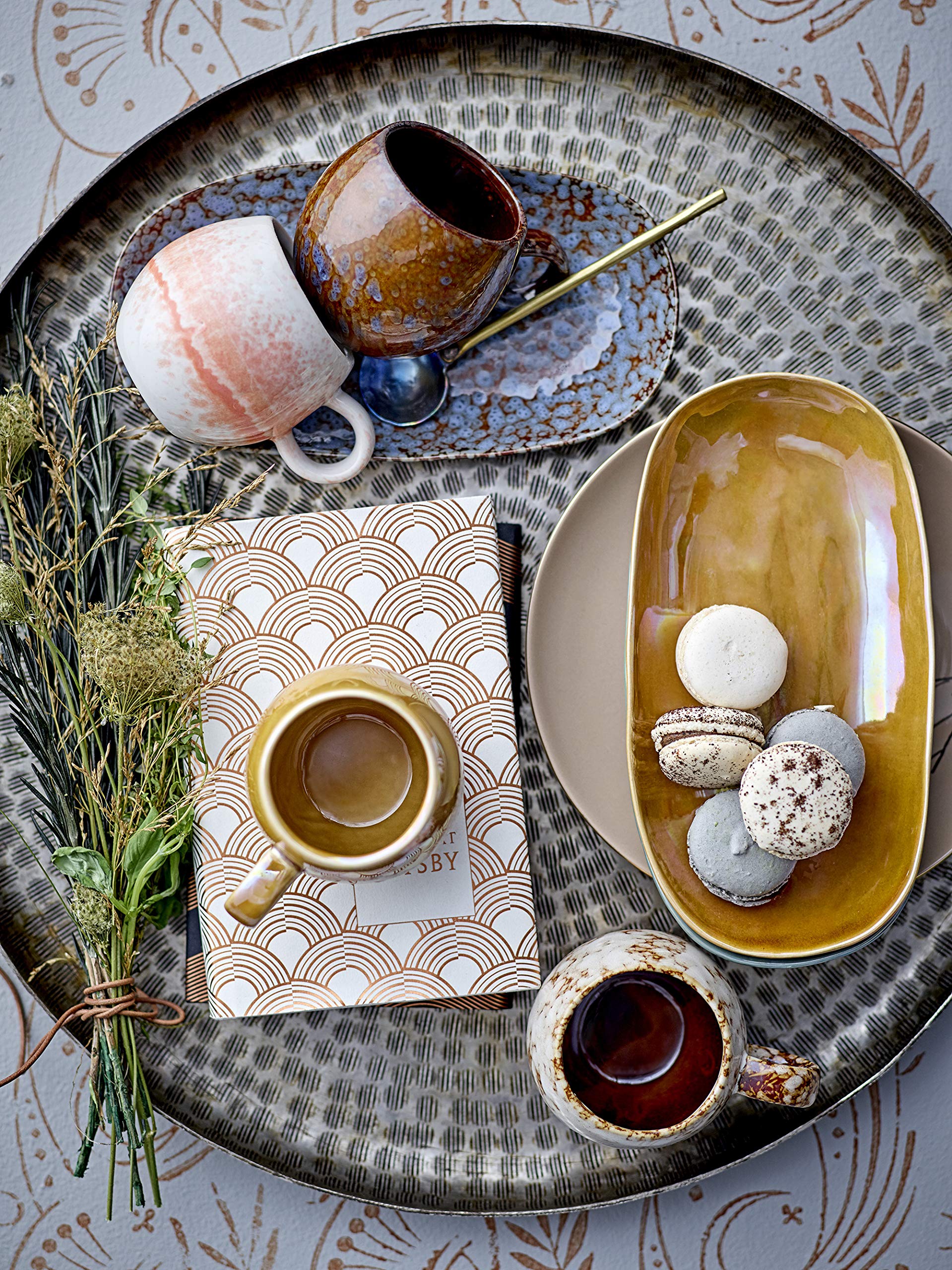 Bloomingville Paula Tazza da caffè da 140 ml, in gres, D7xH, Perfetta per Il Tuo Momento aromatico, Piccola Tazza da caffè Elegante per Il Tuo Tavolo da Colazione