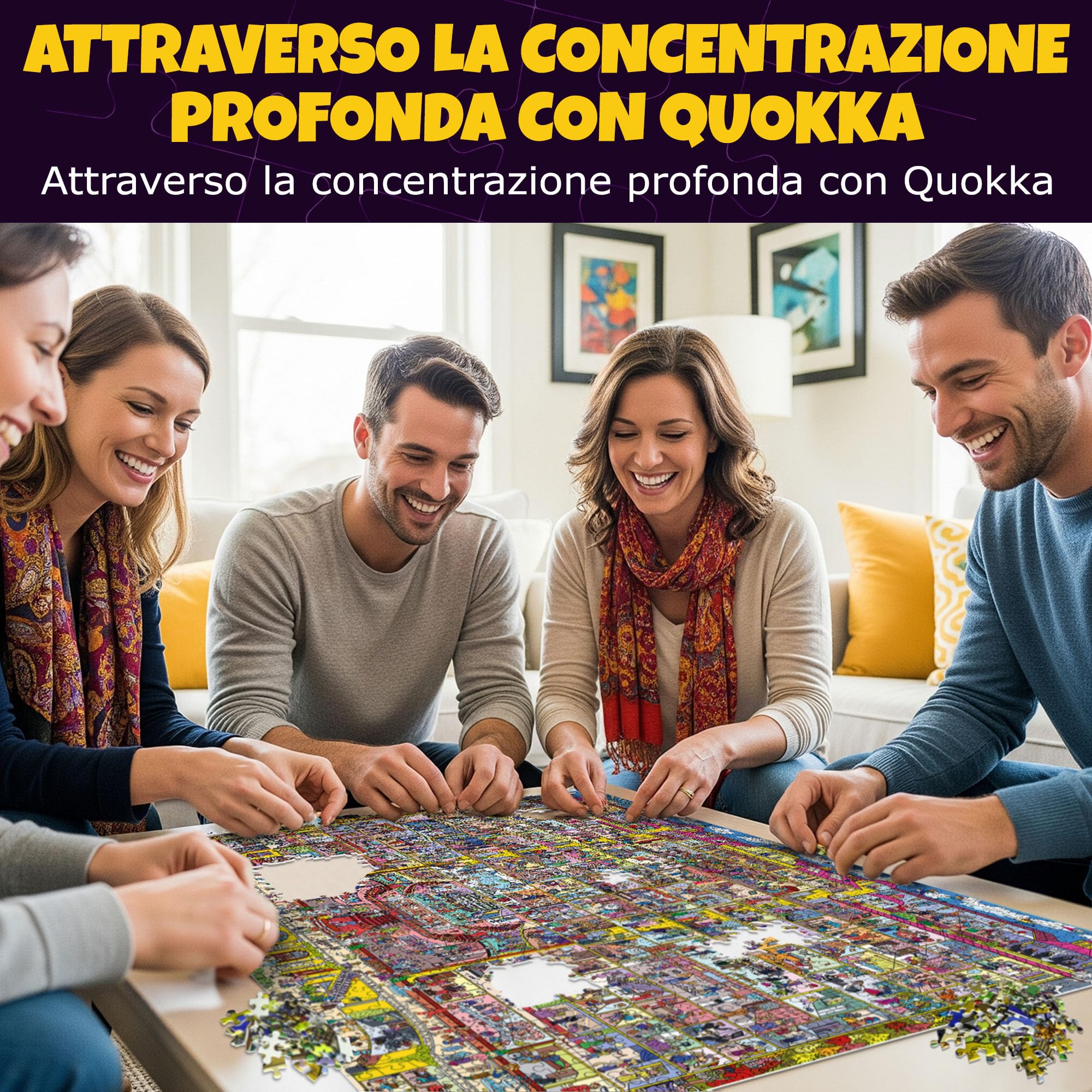 Puzzle da 1000 pezzi per adulti – Puzzle per adulti da 1000 pezzi | Set da 3 puzzle in confezione premium – Desert Whirl, Galactic Tails, Hotel Wildeluxe – Sfide – Suggestivi scenari con animal