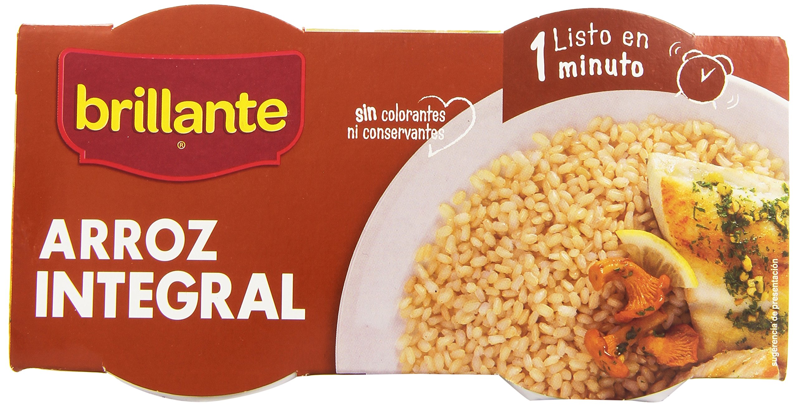 Brillante - Arroz integral 250 gr - Pack de 8 (Total 2000 grams)