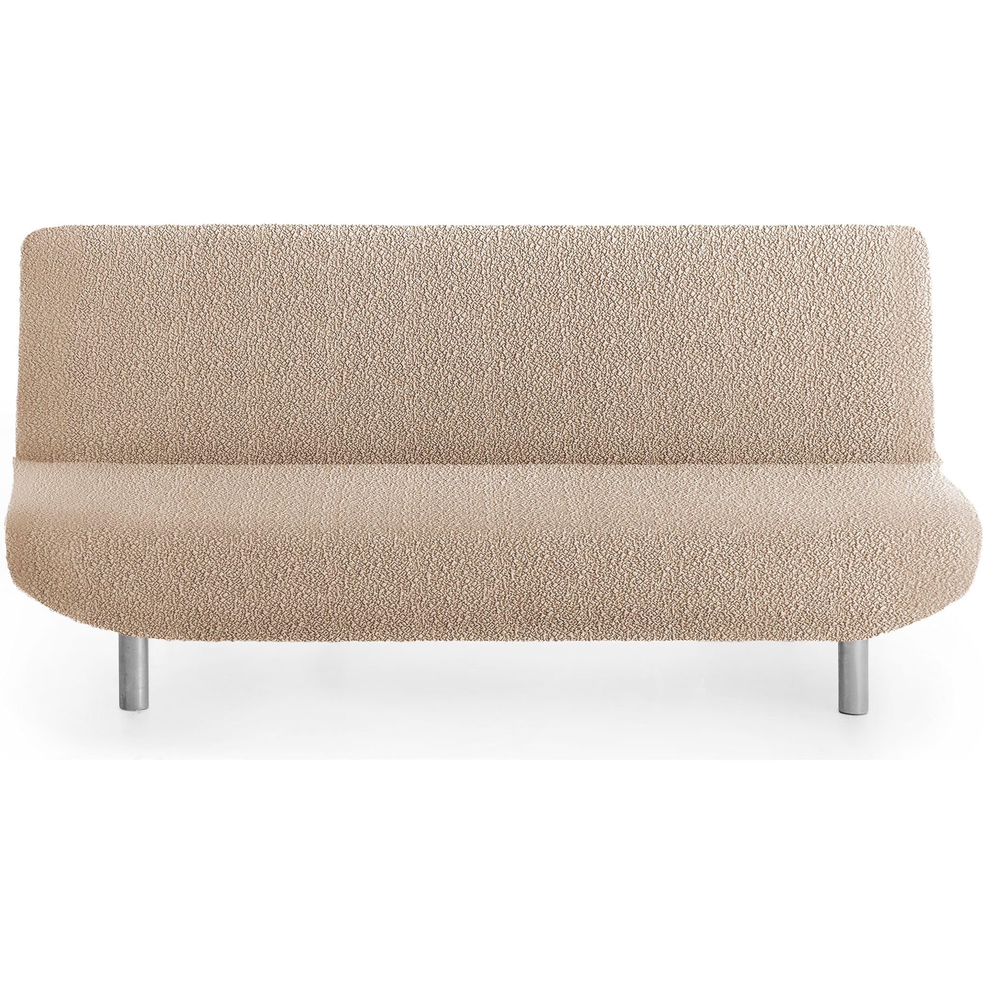 ECOMMERC3 | Bi-elastic 3 Seater Sofa Bed Cover - Super Elastic Beige Protector Sofa Cover for Clic Clack Sofas, Book and Futon