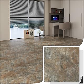 30-Pack 30Sq Self Adhesive Vinyl Floor Tiles - 12x12 Inch Peel and Stick Floor Tile, Waterproof & Thicker Marble Pattern Flooring, Removable Tiles for, Bathroom, Bedroom (Pattern Marble)