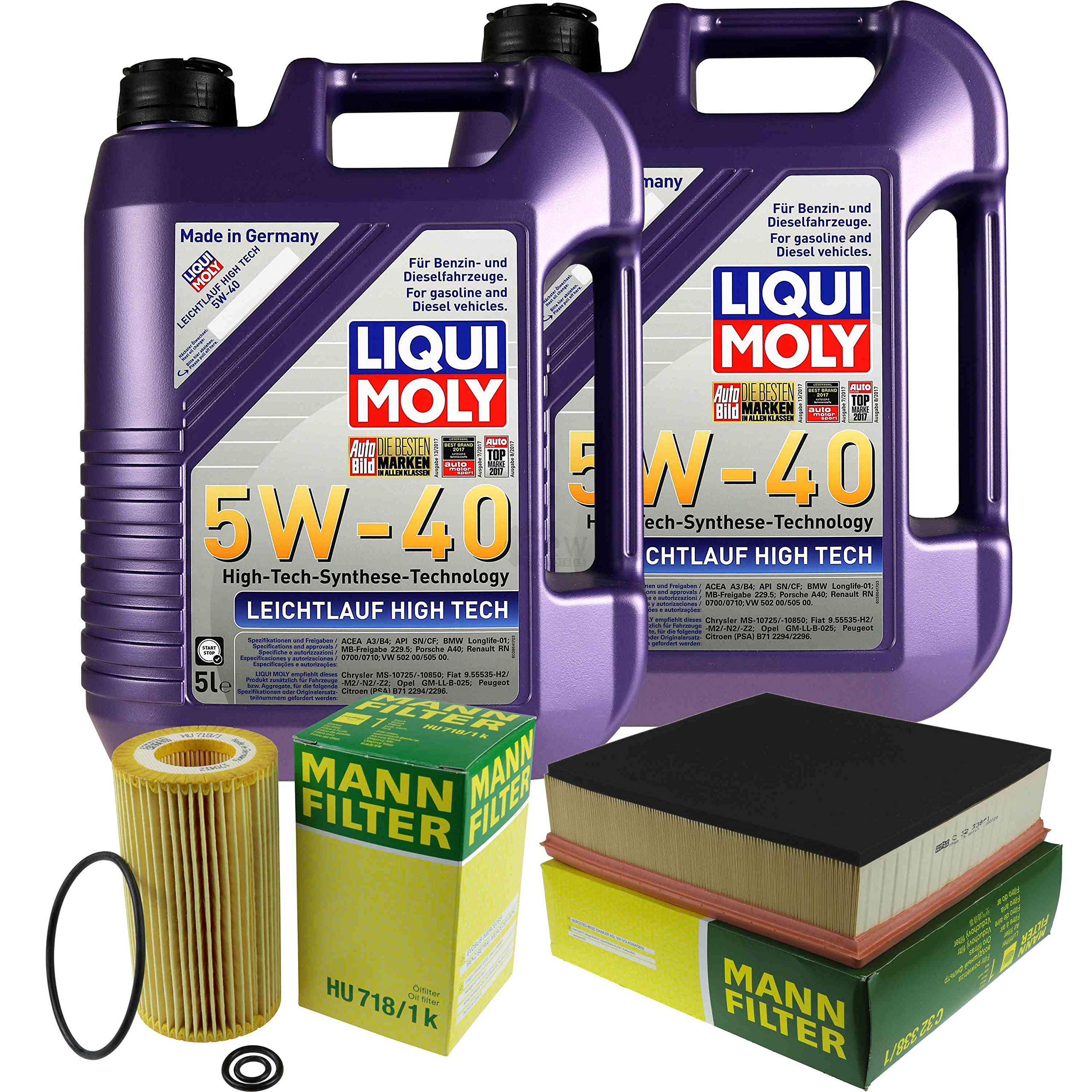 Kit d'inspection 10 l LM LL High Tech 5W-40 + filtre à air MANN