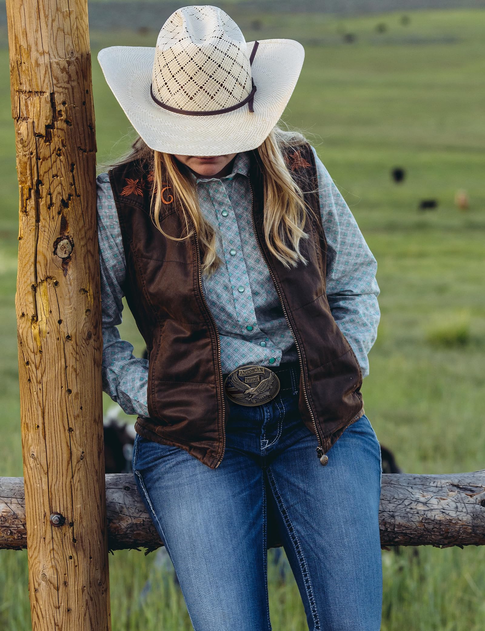 TYWestyles Belt Buckles for men women - Western Cowboy Belt Buckle American Flag and Eagle Belt Buckle (Bronze American pride buckle, Medium)