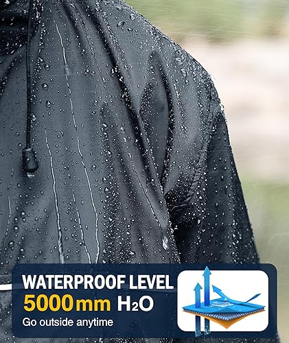 Miniatura 10 de SWISSWELL Chaqueta de lluvia impermeable para hombre, abrigo ligero para correr, rompevientos al aire libre, abrigo de moda de