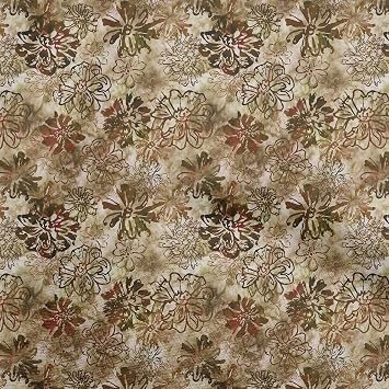 oneOone Viscose Chiffon Brown Fabric Abstract Floral Fabric for Sewing Printed Craft Fabric by The Yard 42 Inch Wide-9