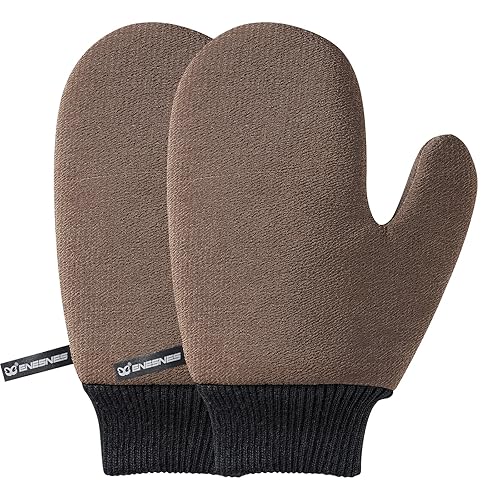 ENESNES - Guantes exfoliantes gruesos, 2 unidades de exfoliante corporal para ducha, guante exfoliante coreano, removedor especial de piel muerta y