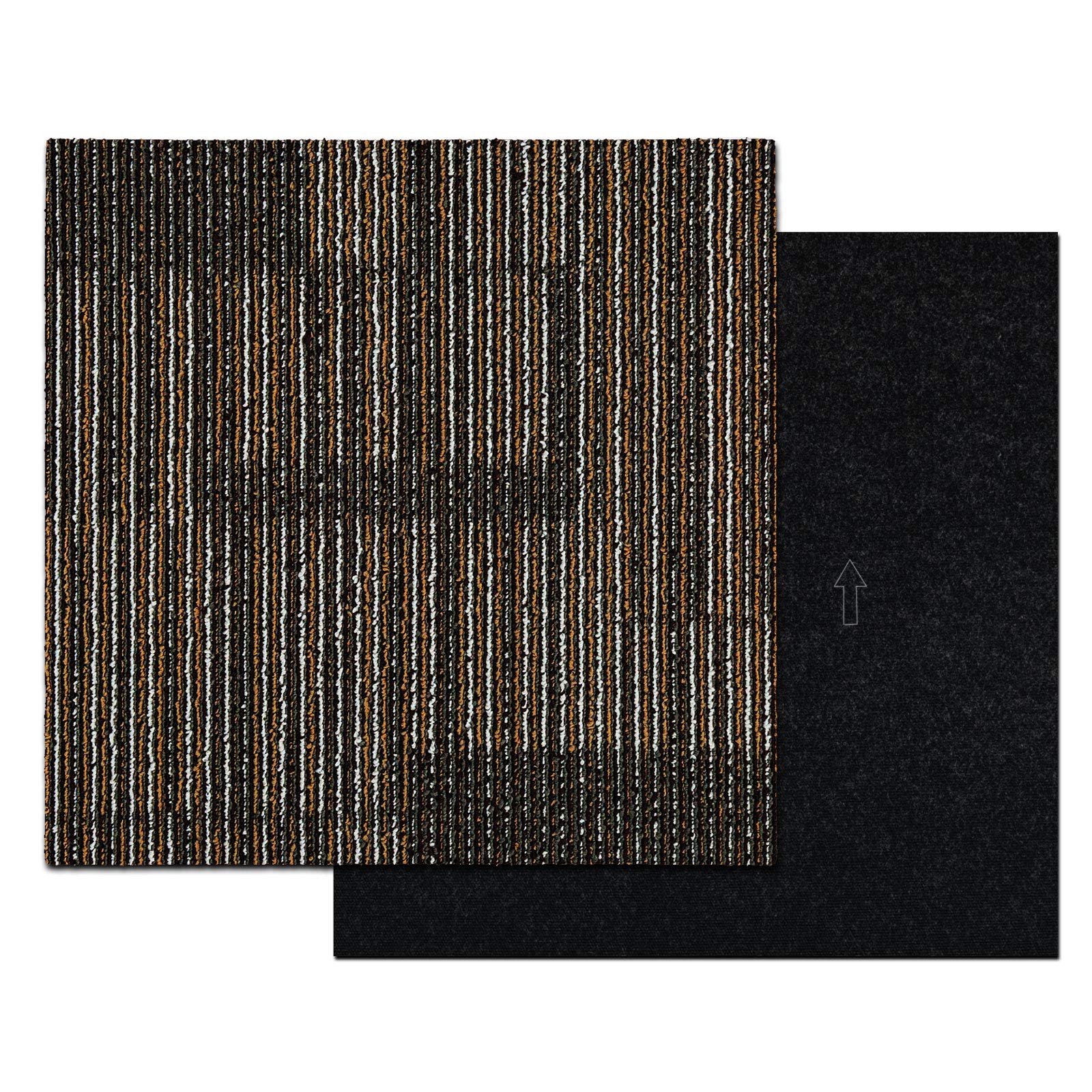 casa pura Dalle Moquette Acoustique - Dalle 50x50 cm | Moquette Intérieur Bouclée Antistatique | Design Moderne | 01 - Marron (24 Pièces - 6m²)