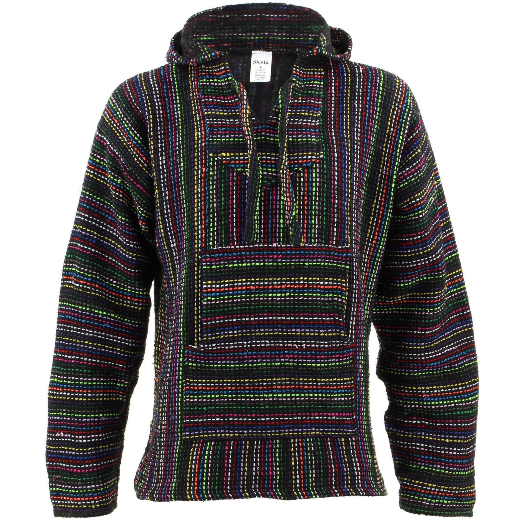 Siesta Mexican Baja Jerga Hoody - Multifleck (XX-Large)