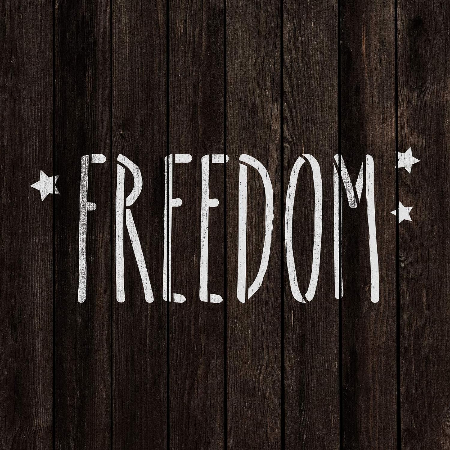 Starry Freedom Independence Stencil - Freedom, Freedom Stencil, Brings A Festive Touch to Any Patriotic Event