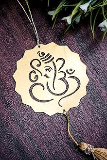 Genesis Arts Ganesh Car Hanging Dream Catcher for Rear View Mirror | Religious Hindu Spiritual Ornament for Car, Home & Office Décor | Multipurpose Hanging Accessory Item for Positivity & Protection