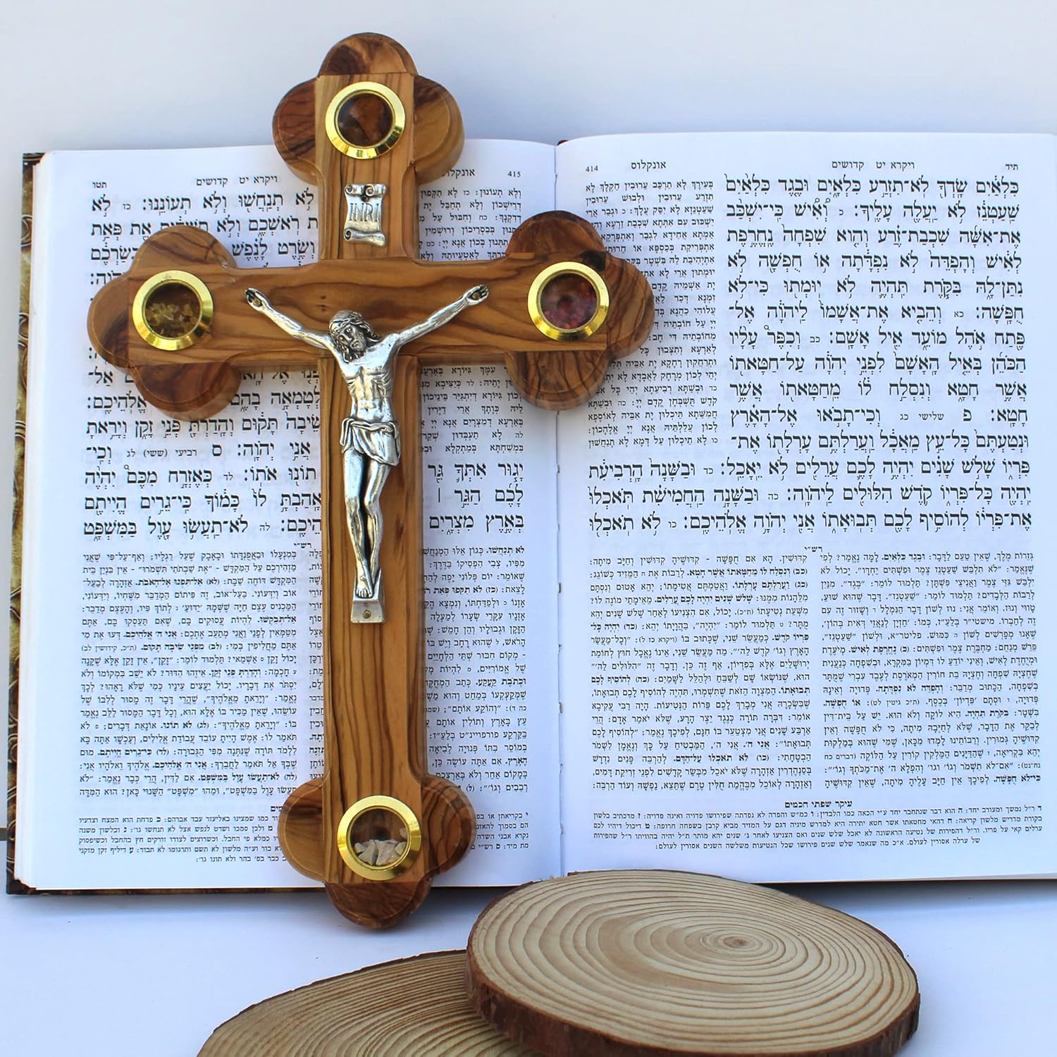 Olive Wood Wall Cross Jesus Catholic Crucifix, Blessing Holy Cross Handmade In Jerusalem The Holy Land