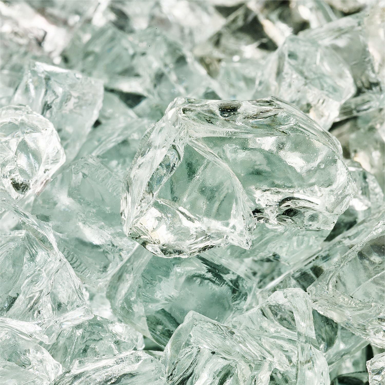 Arctic Ice - Fire Glass for Indoor and Outdoor Fire Pits or Fireplaces | 10 Pounds | 1/2 Inch