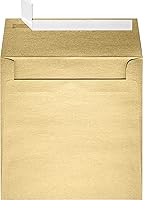 Vista 6 de LUXPaper Sobres de invitación cuadrados Despegar y prensar 6 x 6 pulgadas Gris pardo metálico Texto de 81 libras Cantidad de 50