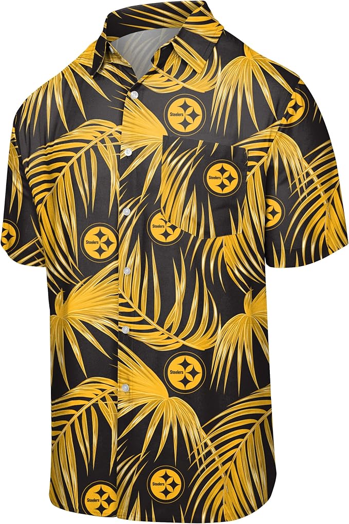foco Men's NFL Floral Tropical Button-Up Shirt