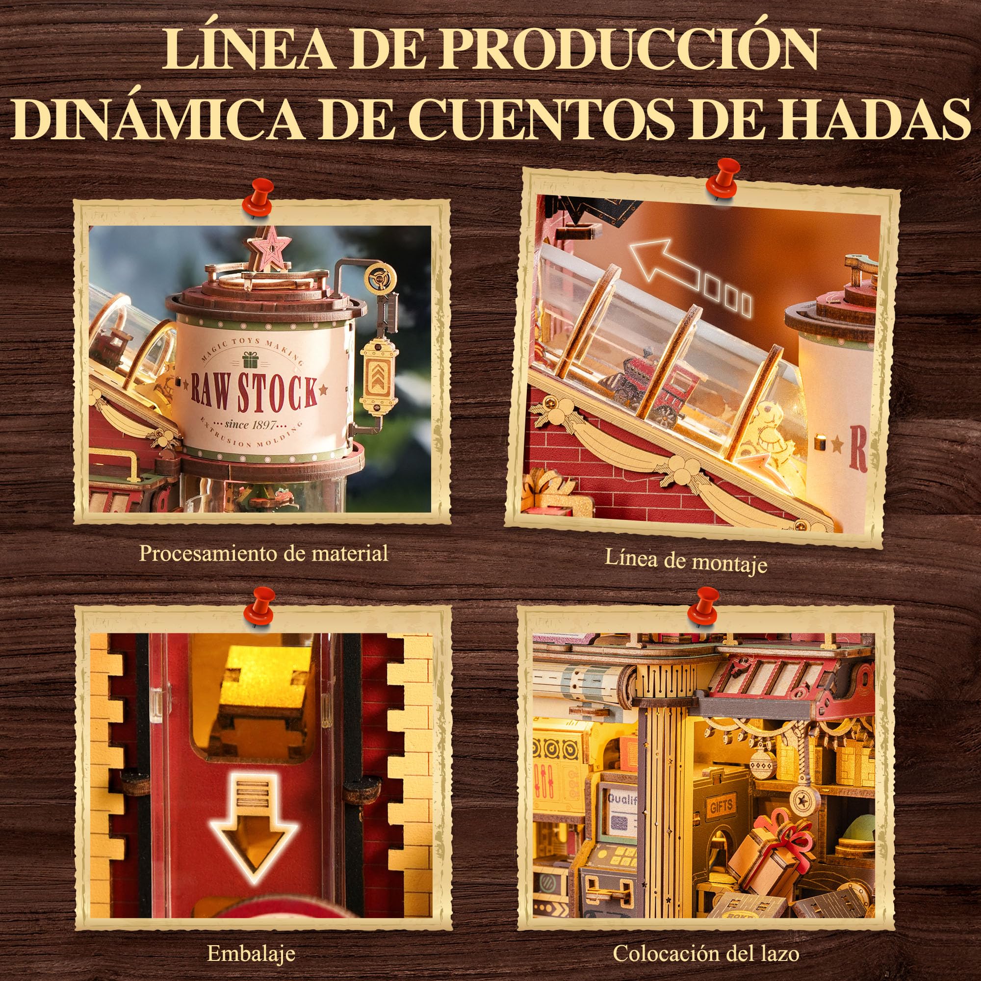 ROKR Puzzle 3D Madera Dream Gift Factory Maquetas para Construir Adultos Regalos de Pascua Navidad Caja de música EAB01
