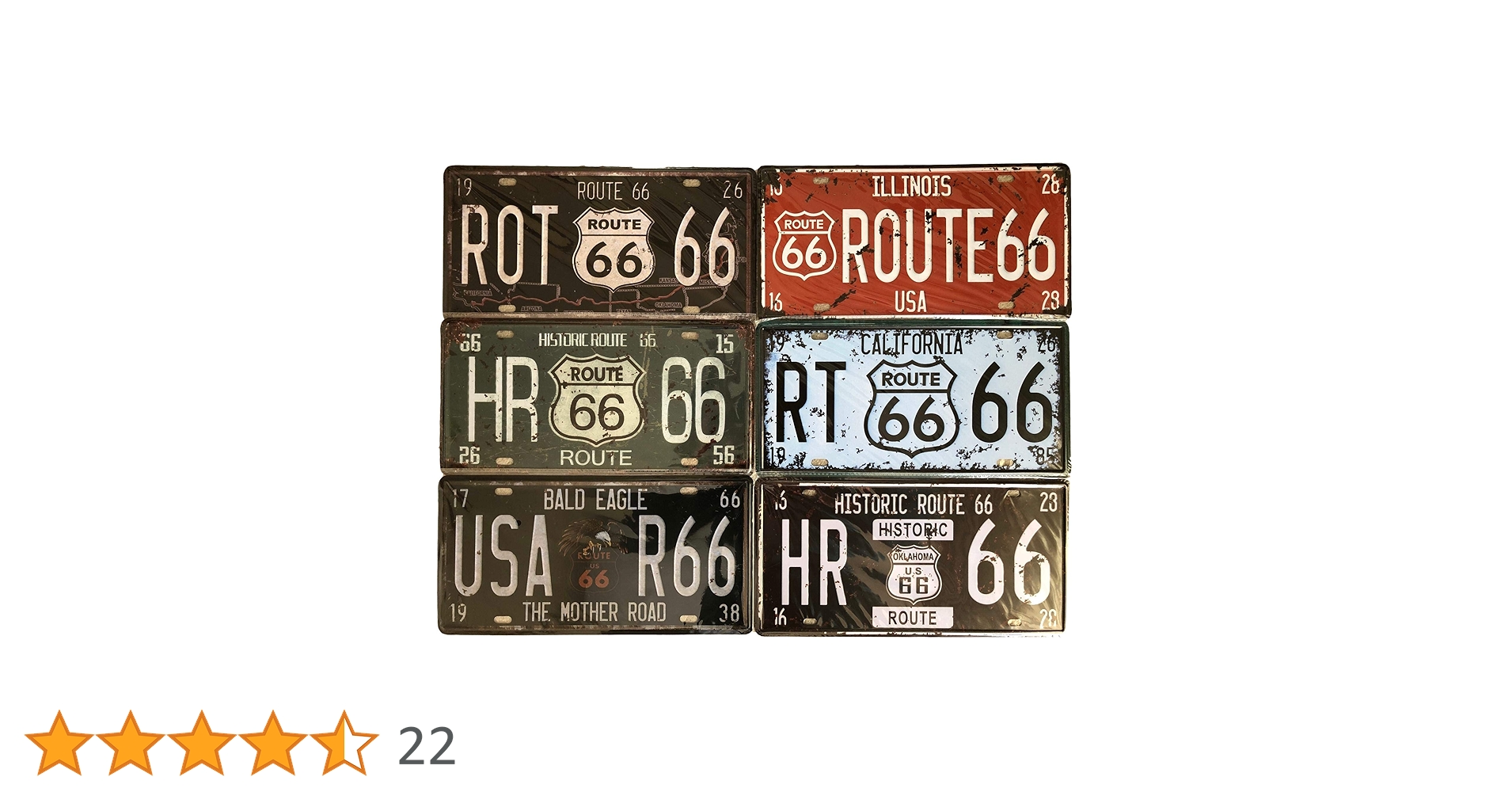 Amazon | [エムティーエボコン] ブリキ 看板 ルート66 ROUTE 66