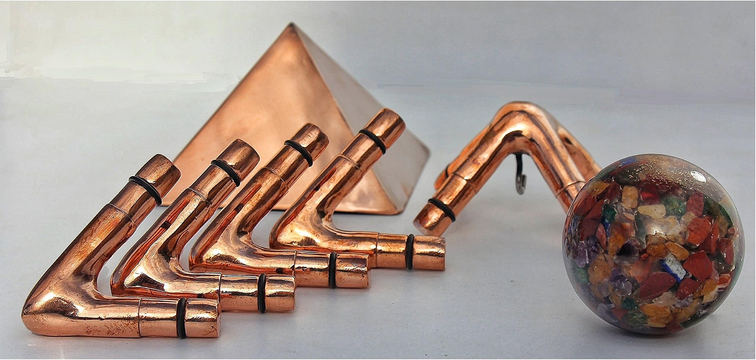L Type 3/8 Inch Kit Copper Meditation Pyramid Connector Only