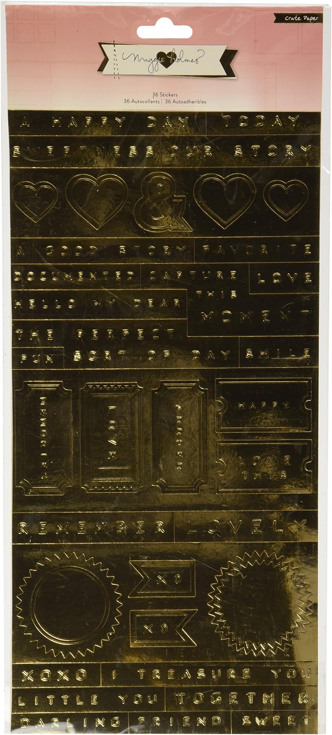 Crate Paper Maggie Holmes Open Book Phrase and Word Stickers