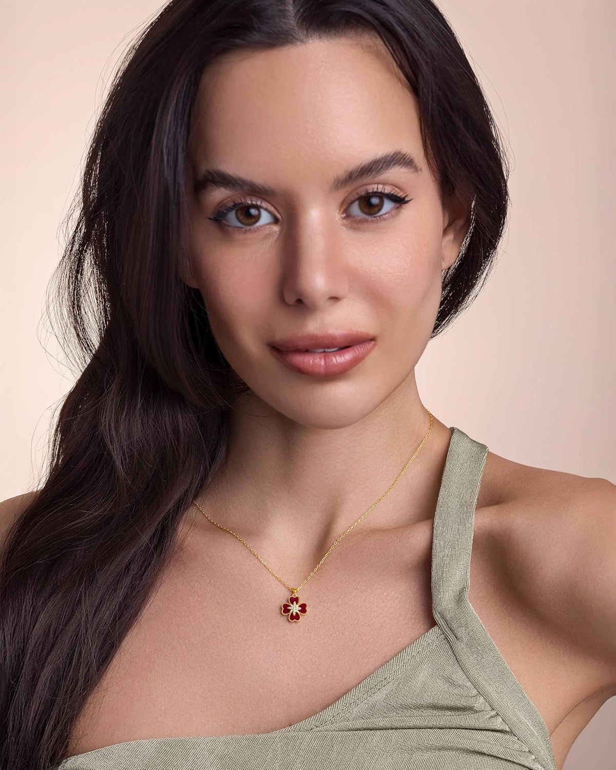 18K gold plated Evil Eye Green Blue Turquoise Malachite Natural Stone CZ Oval Round Dramatic Adjustable Statement Pendant Necklace for Women by SNGIA, Summer Beach Unique Handmade Chunky Protection Good Luck Charm Choker, Exaggerated Gemstone Stackable Wedding Date Birthday Charms Gift, Irregular Trendy Jewelry, Textured Patterned Fashion Accessories, Boho Retro Vintage Nickle Free Gifts. - Image 2