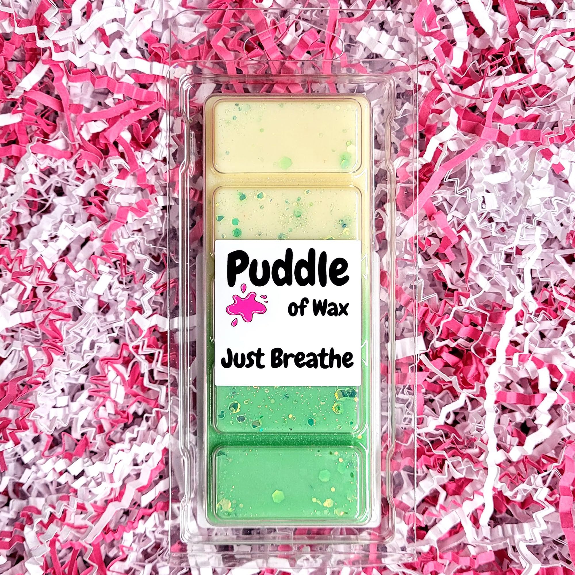 Puddle of Wax - Just Breathe Soy Wax Melt Snap Bar - 50g - Calm & Relaxing Scent - Vegan Friendly - Made in the UK