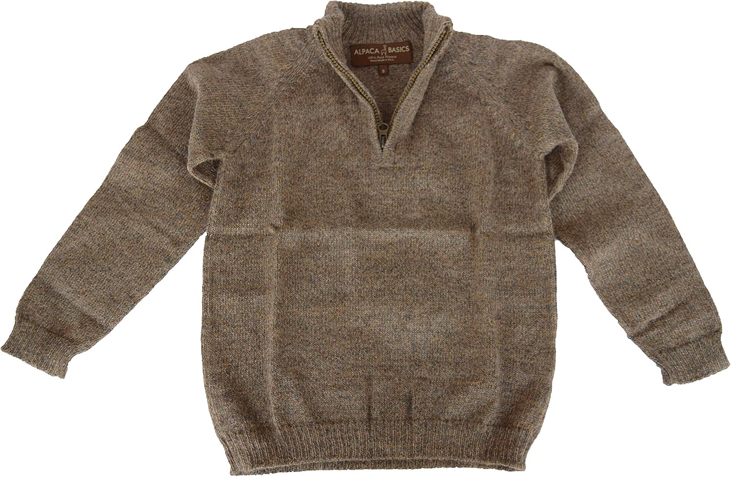 Boys Handmade 100% Alpaca Wool Half Zip Sweater